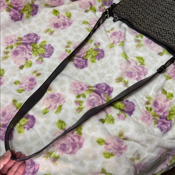 Coach Black Patterned Shoulder Crossbody Bag W/ Adjustable Strap - Picture 14 of 17